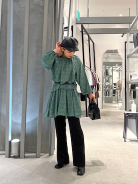 「Lui's（ルイス）のアイテム（ワンピース/ドレス）」を使った、makoさん（レディース・155cm）の春コーディネート