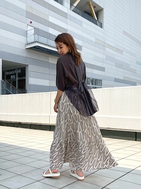 「Lui's（ルイス）のアイテム（シューズ）」を使った、makoさん（レディース・155cm）の夏コーディネート