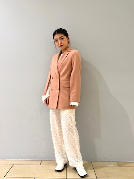 「Lui's（ルイス）のアイテム（ジャケット/アウター）」を使った、makoさん（レディース・155cm）の春コーディネート
