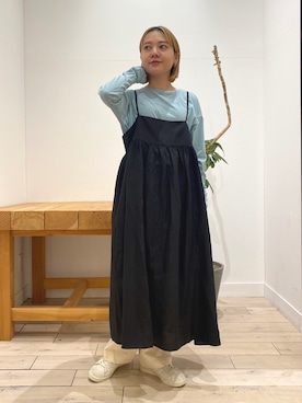 「unfil」｜「アイテム（ワンピース/ドレス）」を使った、naminoさん（レディース・154cm）の冬コーディネート