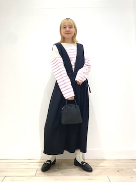 「Gramicci（グラミチ）のアイテム（ワンピース/ドレス）」を使った、naminoさん（レディース・154cm）の夏コーディネート