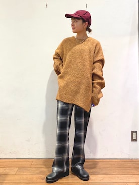 「Blundstone（ブランドストーン）のアイテム」を使った、naminoさん（レディース・154cm）の秋コーディネート