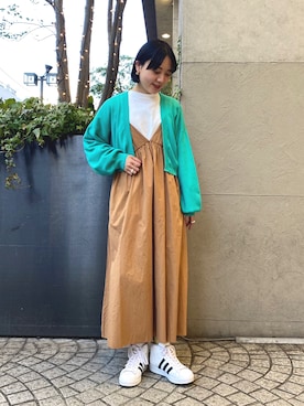 「unfil」｜「アイテム（ワンピース/ドレス）」を使った、naminoさん（レディース・154cm）の冬コーディネート