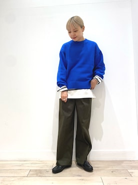 「カラー×コーデ」｜「アイテム（レインシューズ）」を使った、naminoさん（レディース・154cm）の秋コーディネート