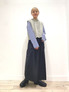 「スカーチョ」｜「アイテム（ブーツ）」を使った、naminoさん（レディース・154cm）の秋コーディネート