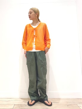 「みんなの白Tフェス」｜「アイテム（タンクトップ）」を使った、naminoさん（レディース・154cm）の夏コーディネート