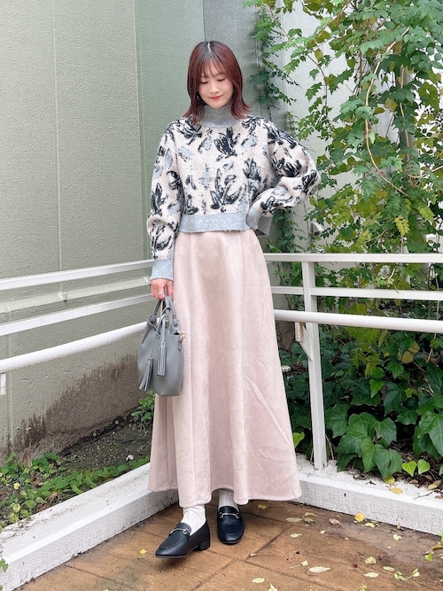 ジャガードニュアンスハイネックニット（ニット/セーター）｜ITEMS