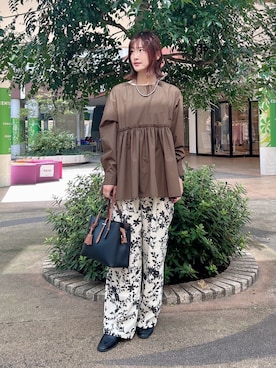 「ブラウスコーデ」｜ERIKAさん（レディース・161cm）の秋コーディネート