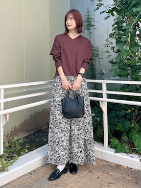 「RODE SKO（ロデスコ）のアイテム」を使った、ERIKAさん（レディース・161cm）の秋コーディネート