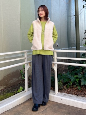 「URBAN RESEARCH Sonny Label（アーバンリサーチサニーレーベル）のアイテム（パンツ）」を使った、ERIKAさん（レディース・161cm）の冬コーディネート
