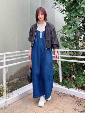「アイテム（ブルゾン）」を使った、ERIKAさん（骨格ナチュラル・レディース・161cm）の秋コーディネート