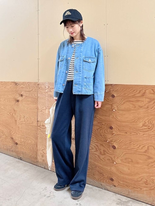 【美品✨】RonHerman ノーカラー ホワイトデニム ジャケット　S 美品✨】RonHerman ノーカラー ホワイトデニム ジャケット S ホワイト