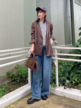 「SMELLY（スメリー）のアイテム」を使った、ERIKAさん（レディース・161cm）の秋コーディネート