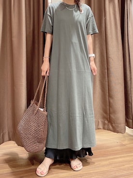 「USAコットン」｜「アイテム（サンダル）」を使った、ERIKAさん（レディース・161cm）の夏コーディネート