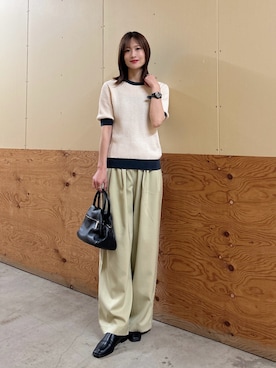 「ITEMS URBANRESEARCH（アイテムズ アーバンリサーチ）のアイテム（ニット/セーター）」を使った、ERIKAさん（レディース・161cm）の春コーディネート