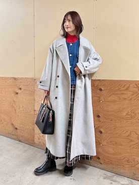 「スカートコーデ」｜ERIKAさん（レディース・161cm）の秋コーディネート