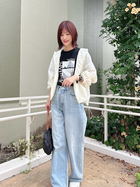 「アイテム（ブルゾン）」を使った、ERIKAさん（レディース・161cm）の夏コーディネート