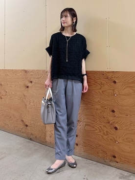 「ナチュラル×イエベ春」｜「アイテム（アクセサリー）」を使った、ERIKAさん（レディース・161cm）の夏コーディネート