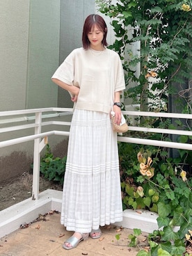 「骨格ナチュラル」｜ERIKAさん（レディース・161cm）の夏コーディネート