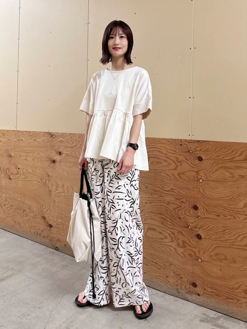 値下げ　美品　アーバンリサーチ　セットアップ　カットソー　パンツ ポンチドッキング半袖トップス（Tシャツ/カットソー）｜ITEMS