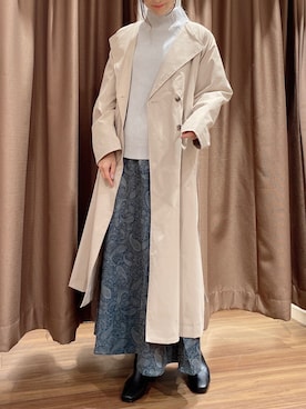「ITEMS URBANRESEARCH（アイテムズ アーバンリサーチ）のアイテム（トレンチコート）」を使った、ERIKAさん（レディース・161cm）の秋コーディネート
