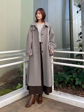 「アイテム（その他アウター）」を使った、ERIKAさん（レディース・161cm）の冬コーディネート