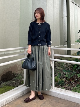 「ITEMS URBANRESEARCH（アイテムズ アーバンリサーチ）のribタンクトップ（タンクトップ、ブラック系）」を使った、ERIKAさん（レディース・161cm）の春コーディネート