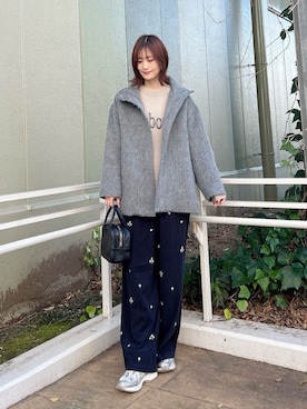 ERIKAさん（骨格ナチュラル・レディース・161cm）の冬コーディネート