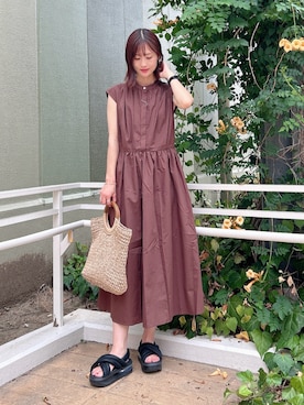 「骨格ナチュラル」｜ERIKAさん（レディース・161cm）の夏コーディネート