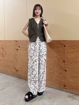 「骨格ナチュラル」｜ERIKAさん（レディース・161cm）の夏コーディネート