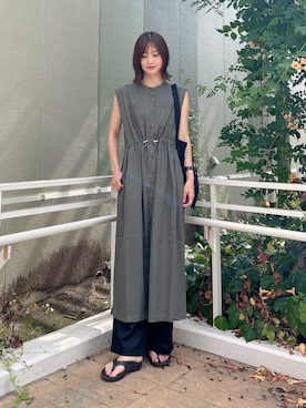「アイテム（トートバッグ）」を使った、ERIKAさん（レディース・161cm）の夏コーディネート