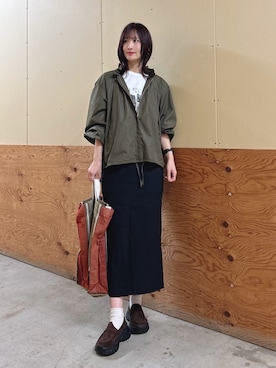 「アイテム（ブルゾン）」を使った、ERIKAさん（レディース・161cm）の秋コーディネート