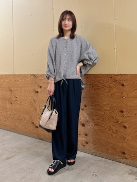 「RODE SKO（ロデスコ）のアイテム」を使った、ERIKAさん（レディース・161cm）の夏コーディネート