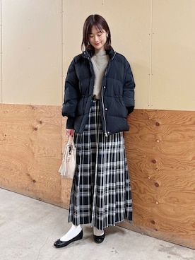 「URBAN RESEARCH（アーバンリサーチ）のアイテム（ダウンジャケット/コート）」を使った、ERIKAさん（レディース・161cm）の冬コーディネート