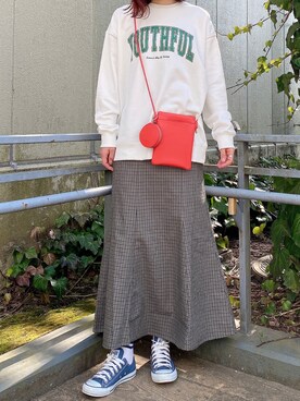 「ミニショルダー」｜「アイテム（その他）」を使った、ERIKAさん（レディース・161cm）の春コーディネート