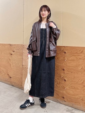 「春ニット」｜「アイテム（ワンピース）」を使った、ERIKAさん（レディース・161cm）の春コーディネート