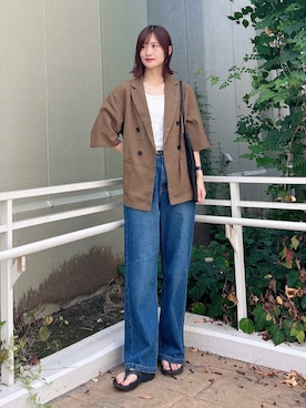 「アイテム（その他アウター）」を使った、ERIKAさん（レディース・161cm）の夏コーディネート
