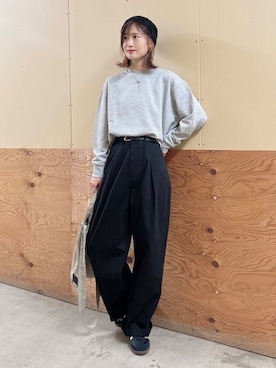 「SMELLY（スメリー）のシャギービーニー（ニットキャップ/ビーニー）」を使った、ERIKAさん（レディース・161cm）の秋コーディネート