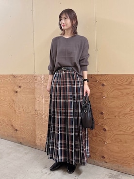 ERIKAさん（レディース・161cm）の秋コーディネート