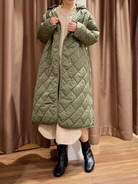 「ITEMS URBANRESEARCH（アイテムズ アーバンリサーチ）のアイテム（シャツワンピース）」を使った、ERIKAさん（レディース・161cm）の秋コーディネート