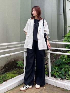 「アイテム（セットアップ）」を使った、ERIKAさん（レディース・161cm）の夏コーディネート