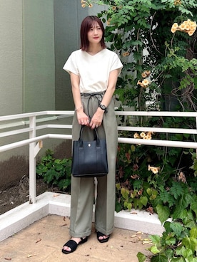 「骨格ナチュラル」｜ERIKAさん（レディース・161cm）の夏コーディネート