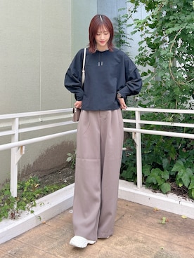 「アイテム（ネックレス）」を使った、ERIKAさん（レディース・161cm）の秋コーディネート