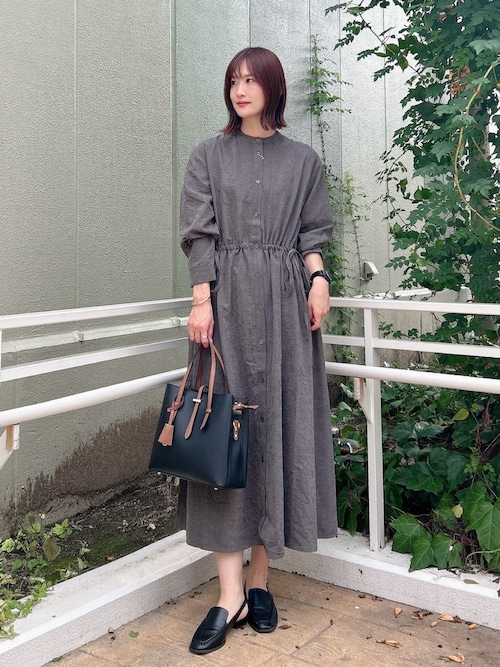 ハンドメイド　ウエストギャザーワンピース reca（レカ） ワンピース ウエストギャザー切替ワンピース : ZOZOTOWN