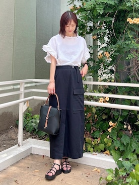 「骨格ナチュラル」｜ERIKAさん（レディース・161cm）の夏コーディネート