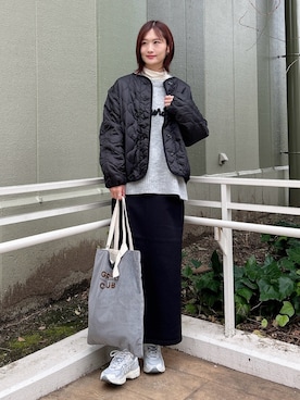 「アイテム（ダウンジャケット/コート）」を使った、ERIKAさん（レディース・161cm）の秋コーディネート