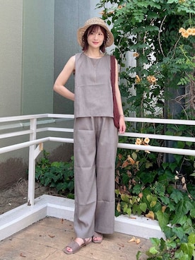 「骨格ナチュラル」｜ERIKAさん（レディース・161cm）の夏コーディネート