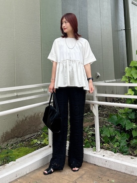 「RODE SKO（ロデスコ）のアイテム」を使った、ERIKAさん（レディース・161cm）の夏コーディネート