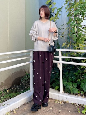 「RODE SKO（ロデスコ）のアイテム」を使った、ERIKAさん（レディース・161cm）の秋コーディネート