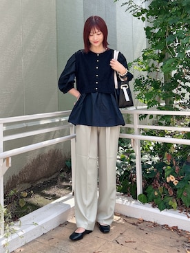 「アイテム（チュニック）」を使った、ERIKAさん（レディース・161cm）の夏コーディネート